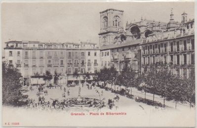 POSTAL ANTIGUA DE GRANADA. PLAZA DE BIBARRAMBLA