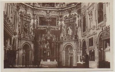POSTAL ANTIGUA DE GRANADA. LA CARTUJA. EL CORO