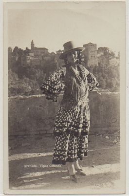 POSTAL ANTIGUA DE GRANADA. TIPOS GITANOS