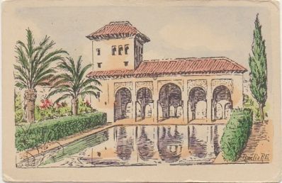 POSTAL  DE GRANADA. TORRE DE LAS DAMAS. SERIE A Nº 2