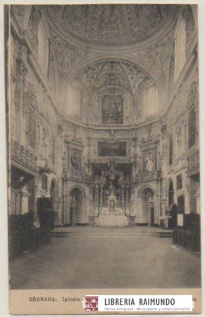 POSTAL ANTIGUA DE GRANADA. IGLESIA DE LA CARTUJA. CORO DE MONJES Y PREBISTERIO
