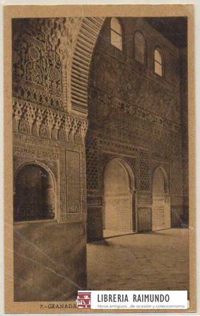 POSTAL ANTIGUA DE GRANADA. ALHAMBRA. SALON DE EMBAJADORES Nº 7