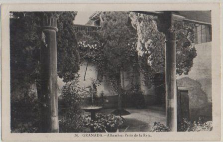 POSTAL DE GRANADA. ALHAMBRA. PATIO DE LA REJA