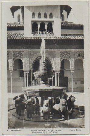 POSTAL DE GRANADA. ALHAMBRA. PATIO DE LOS LEONES