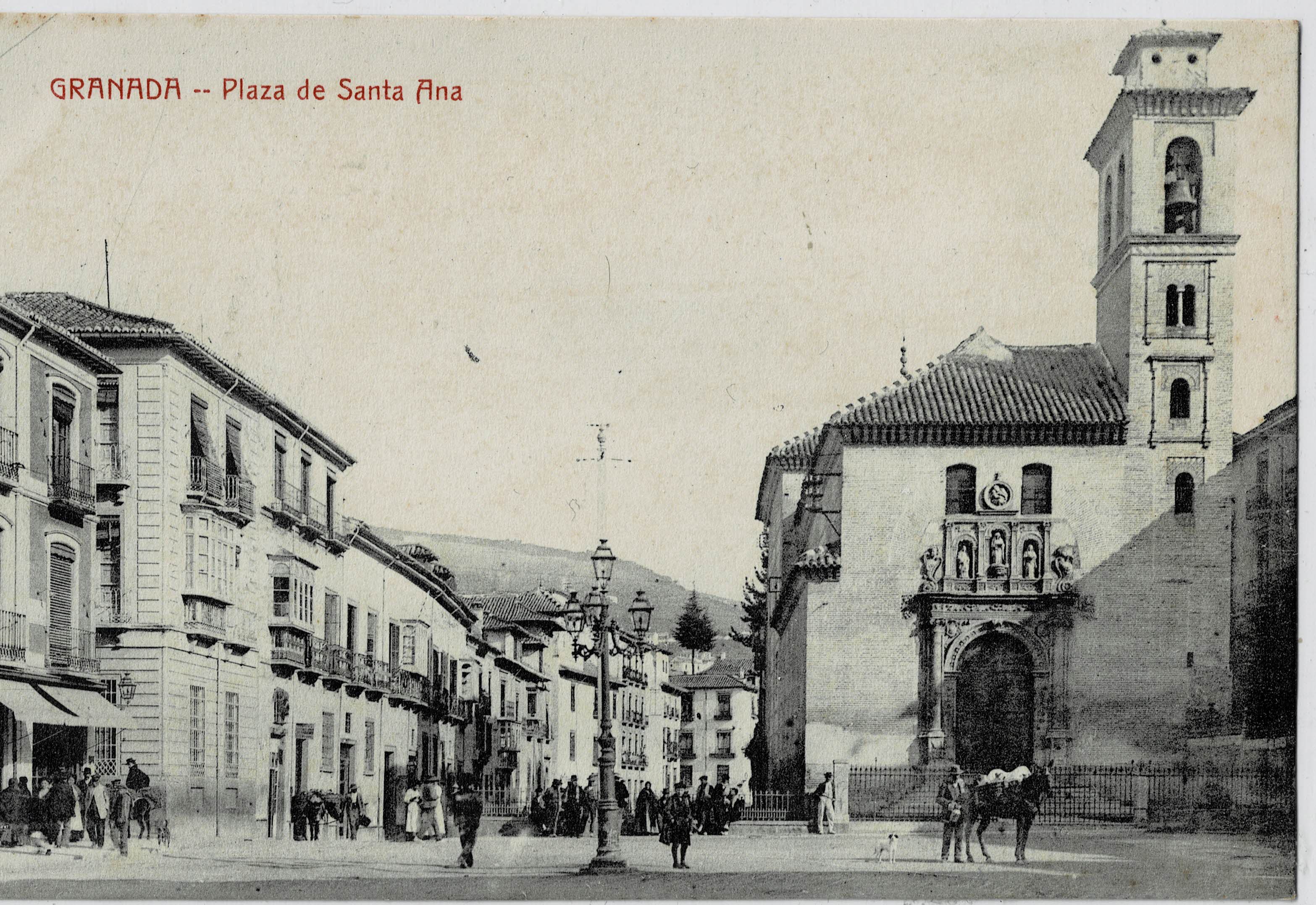 POSTAL ANTIGUA DE GRANADA. PLAZA DE SANTA ANA