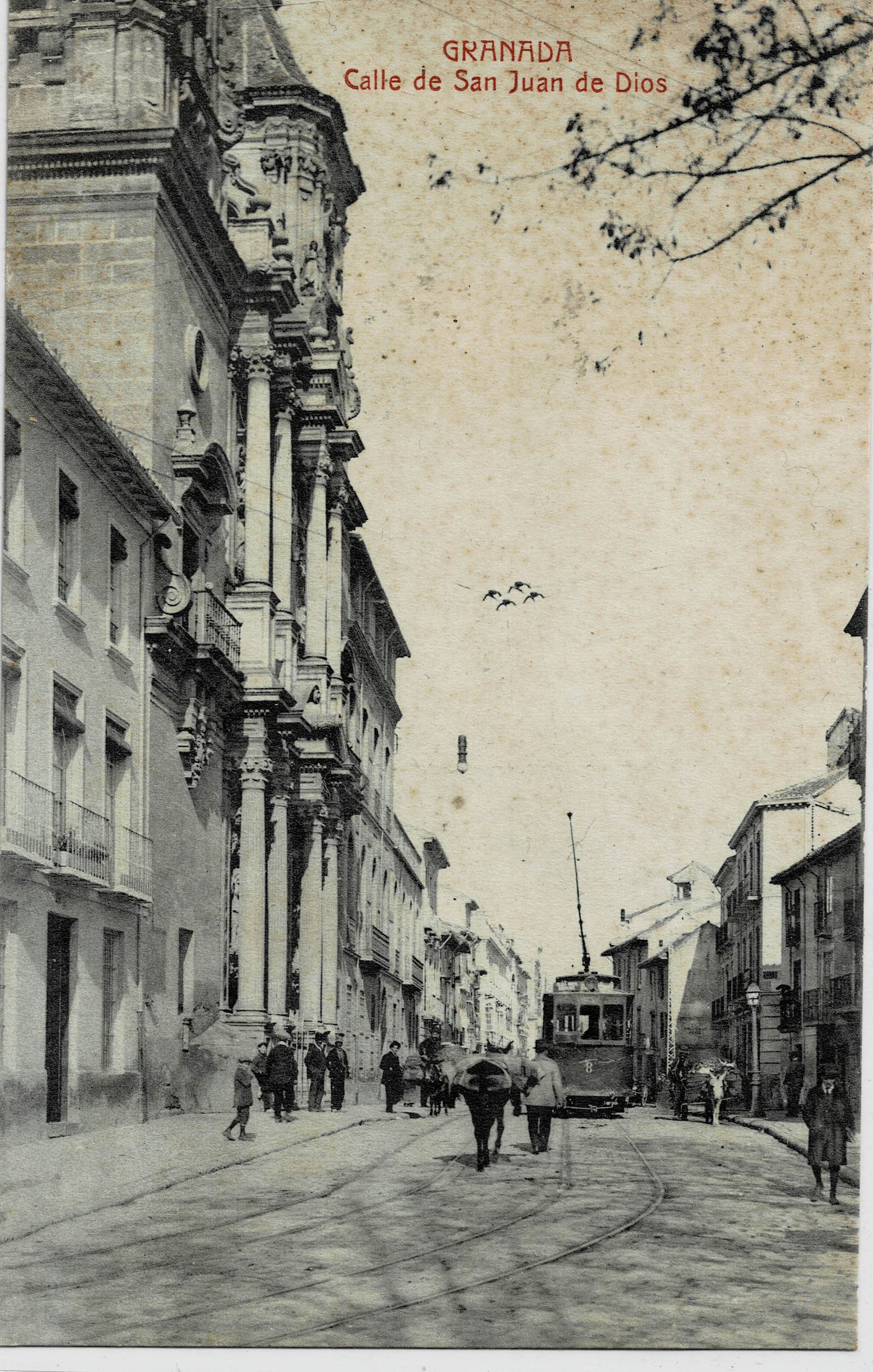 POSTAL ANTIGUA DE GRANADA. CALLE DE SAN JUAN DE DIOS
