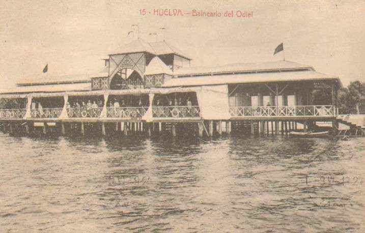 POSTAL ANTIGUA DE HUELVA. Nº 15. BALNEARIO DEL ODIEL.