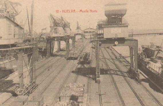 POSTAL ANTIGUA DE HUELVA. Nº 12. MUELLE NORTE.