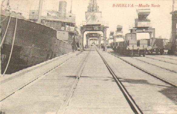 POSTAL ANTIGUA DE HUELVA. Nº 8. MUELLE NORTE.