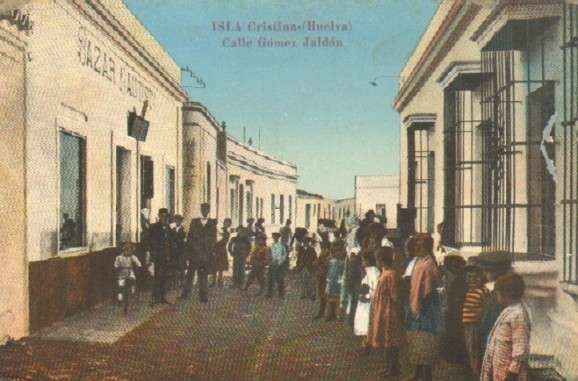 POSTAL ANTIGUA DE ISLA CRISTINA. HUELVA. CALLE GOMEZ JALDON.