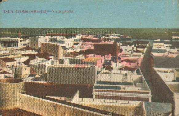 POSTAL ANTIGUA DE ISLA CRISTINA. HUELVA. VISTA PARCIAL.