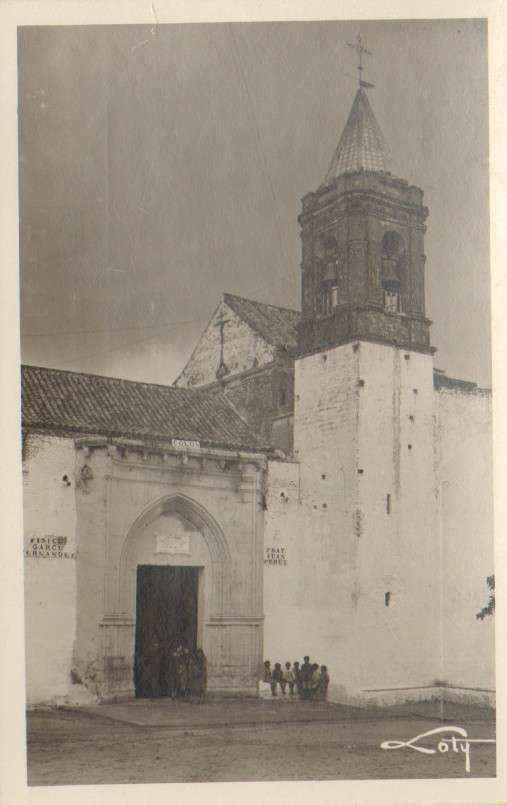 POSTAL ANTIGUA DE PALO DE MOGUER. HUELVA. IGLESIA DE SAN JORGE.