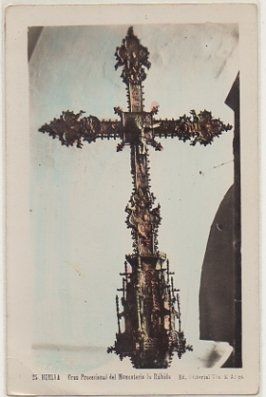 POSTAL DE HUELVA. CRUZ PROCESIONAL DEL MONASTERIO DE LA RABIDA