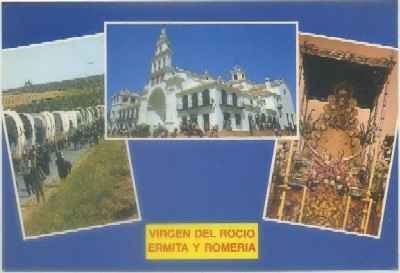 POSTAL DE HUELVA. NTRA. SRA. DEL ROCIO. HERMITA Y ROMERIA