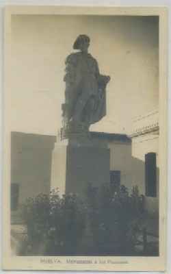 POSTAL ANTIGUA DE HUELVA. MONUMENTO A LOS PINZONES