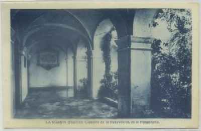 POSTAL ANTIGUA DE HUELVA. LA RABIDA. CLAUSTRO DE LA HOSPEDERIA DEL MONASTERIO
