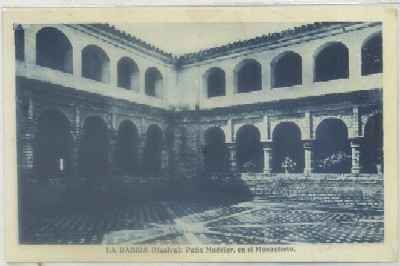 POSTAL ANTIGUA DE HUELVA. LA RABIDA. PATIO MUDEJAR EN EL MONASTERIO
