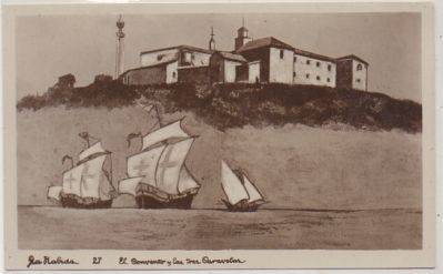 POSTALANTIGUA  DE HUELVA. LA RABIDA. EL CONVENTO Y LAS TRES CARABELAS