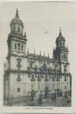 POSTAL DE JAEN. FACHADA DE LA CATEDRAL