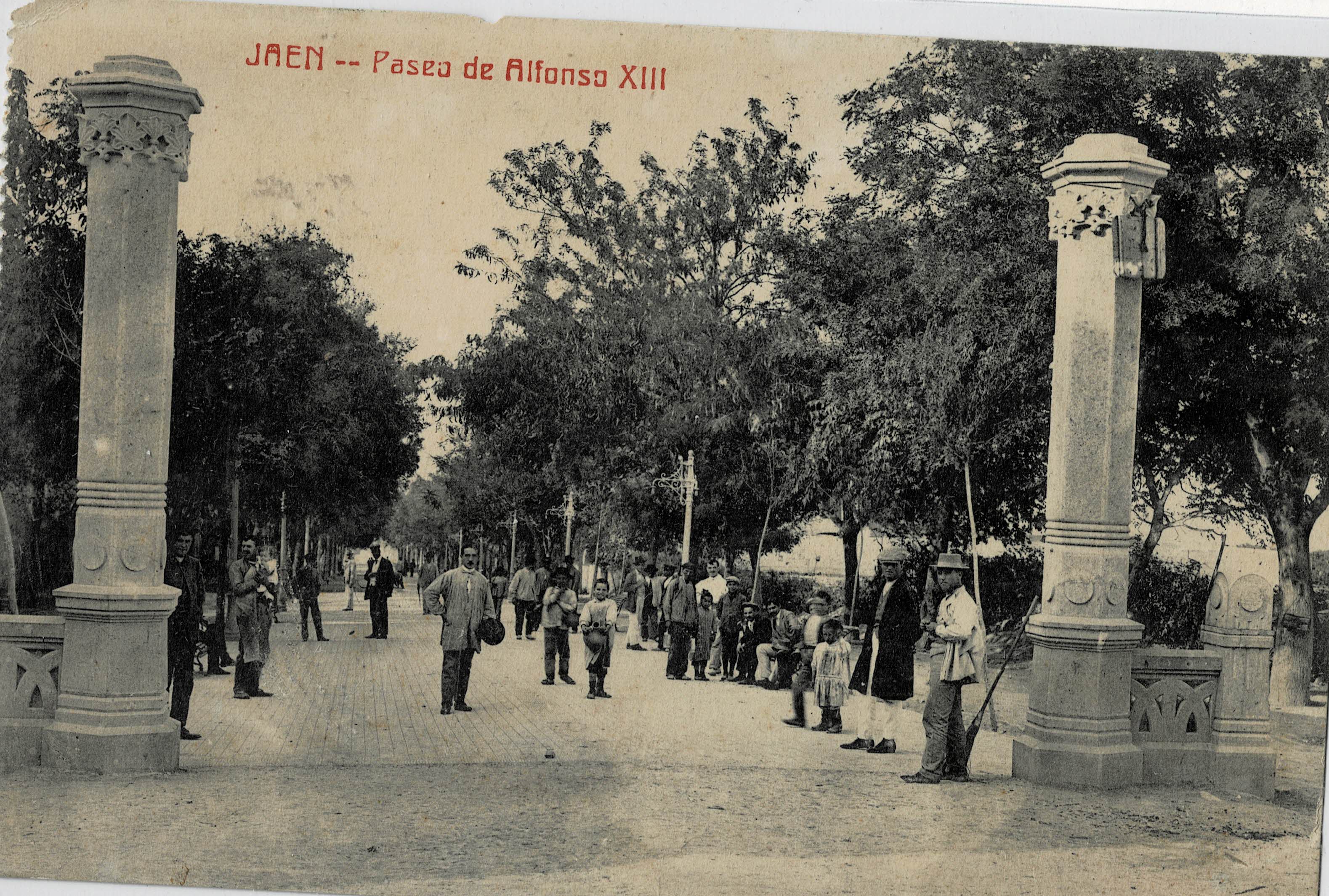 POSTAL ANTIGUA DE JAEN. PASEO DE ALFONSO XIII