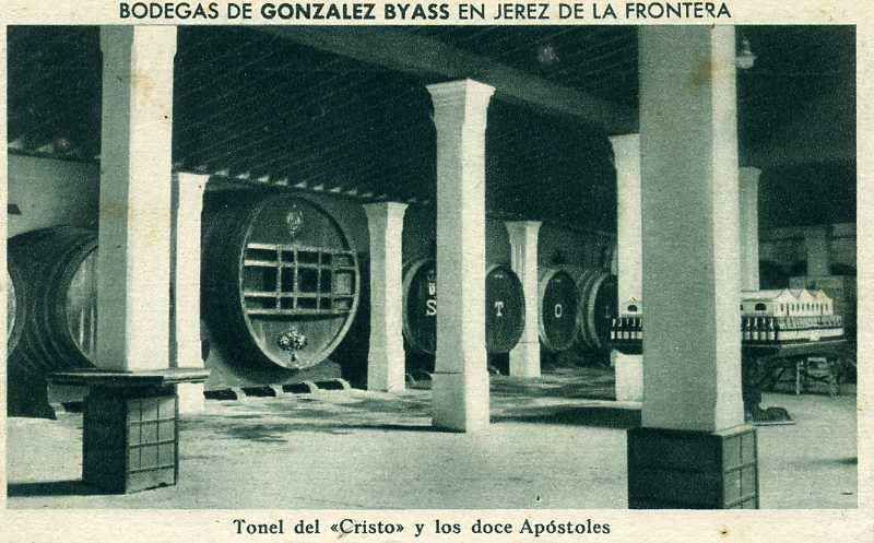 POSTAL DE JEREZ. GONZALEZ BYASS. TONEL DEL CRISTO Y LOS DOCE APOSTOLES
