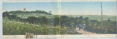 POSTAL DOBLE ANTIGUA DE JEREZ. PEDRO DOMECQ. VISTA DEL CASTILLO DE MARCHARNUDO.