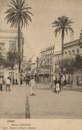 POSTAL ANTIGUA DE JEREZ DE LA FRONTERA. CALLE LENCERIA.