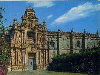 POSTAL DE JEREZ DE LA FRONTERA. CADIZ. CARTUJA FACHADA DE LA IGLESIA