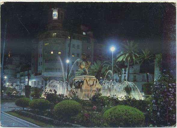 POSTAL DE JEREZ. MONUMENTO AL GENERAL PRIMO DE RIVERA. NOCTURNA Nº 2004