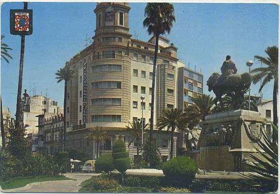 POSTAL DE JEREZ. PLAZA REYES CATOLICOS Y MONUMENTO A PRIMO DE RIVERA Nº 31