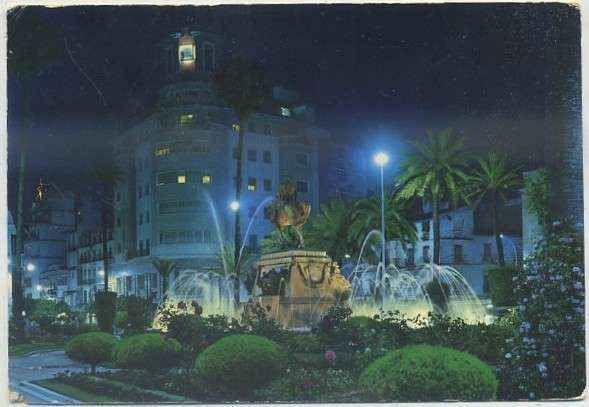 POSTAL DE JEREZ. MONUMENTO AL GENERAL PRIMO DE RIVERA. NOCTURNA Nº 2004