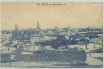 POSTAL ANTIGUA DE JEREZ. JEREZ A VISTA DE PAJARO Nº 16