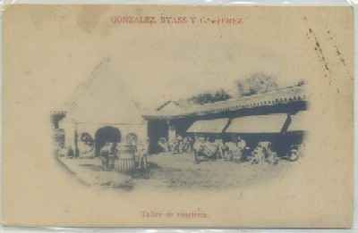POSTAL ANTIGUA DE JEREZ. GONZALEZ BYASS. TALLER DE TONELERIA