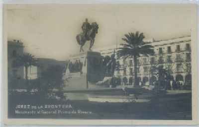 POSTAL ANTIGUA DE JEREZ. MONUMENTO AL GENERAL PRIMO DE RIVERA