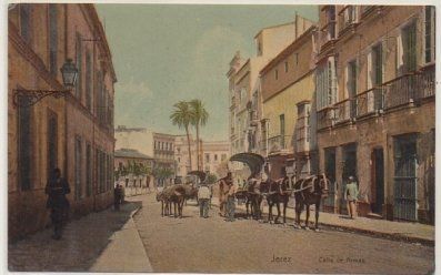 POSTAL ANTIGUA DE JEREZ. CALLE ARMAS SERIE 712 Nº 19