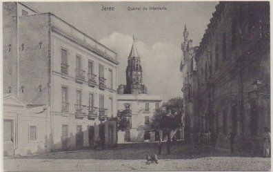 POSTAL ANTIGUA DE JEREZ. CUARTEL DE INFANTERIA SERIE 711 Nº 8