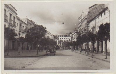 POSTAL ANTIGUA DE JEREZ. CALLE DEL GENERAL FRANCO