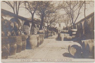POSTAL ANTIGUA DE JEREZ. PATIO DEL SAGRADO CORAZON