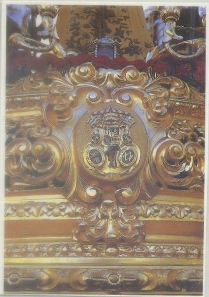 POSTAL DE JEREZ. SEMANA  SANTA. DETALLE FRONTAL DEL PASO DEL MISTERIO Nº 7
