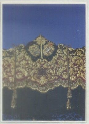 POSTAL DE JEREZ. SEMANA  SANTA. DETALLE DE LA BAMBALINA DELANTERA DEL PALIO Nº 31