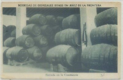 POSTAL DE JEREZ. BODEGAS GONZALEZ BYASS. ENTRADA EN LA CONSTANCIA Nº 41