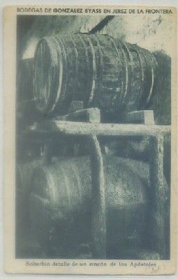 POSTAL DE JEREZ. BODEGAS GONZALEZ BYASS. SOBERBIO DETALLE RINCON DE LOS APOSTOLES