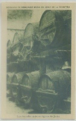 POSTAL DE JEREZ. BODEGAS GONZALEZ BYASS. LOS TONELES MAS ANTIGUOS DE JEREZ