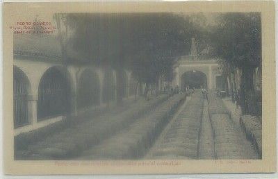POSTAL ANTIGUA DE JEREZ. PEDRO DOMEC. PATIO CON MERCANCIAS PARA EMBARQUE