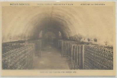 POSTAL ANTIGUA DE JEREZ. PEDRO DOMEC. UNA DE LAS CUEVAS DEL GRAND VIN