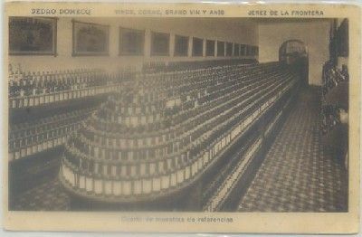 POSTAL ANTIGUA DE JEREZ. PEDRO DOMEC. CUARTO DE MUESTRAS DE REFERENCIAS