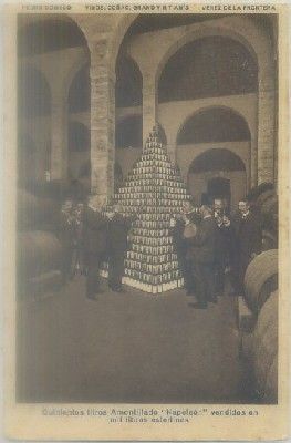 POSTAL ANTIGUA DE JEREZ. PEDRO DOMEC. AMONTILLADO NAPOLEON