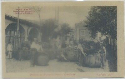 POSTAL ANTIGUA DE JEREZ. PEDRO DOMEC. MERCANCIAS DISPUESTAS PARA EL EMBARQUE