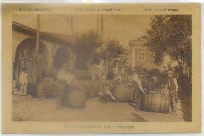 POSTAL ANTIGUA DE JEREZ. PEDRO DOMEC. MERCANCIAS DISPUESTAS PARA EMBARQUE