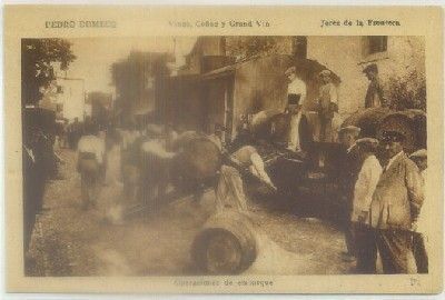 POSTAL ANTIGUA DE JEREZ. PEDRO DOMECQ. OPERACIONES DE EMBARQUE